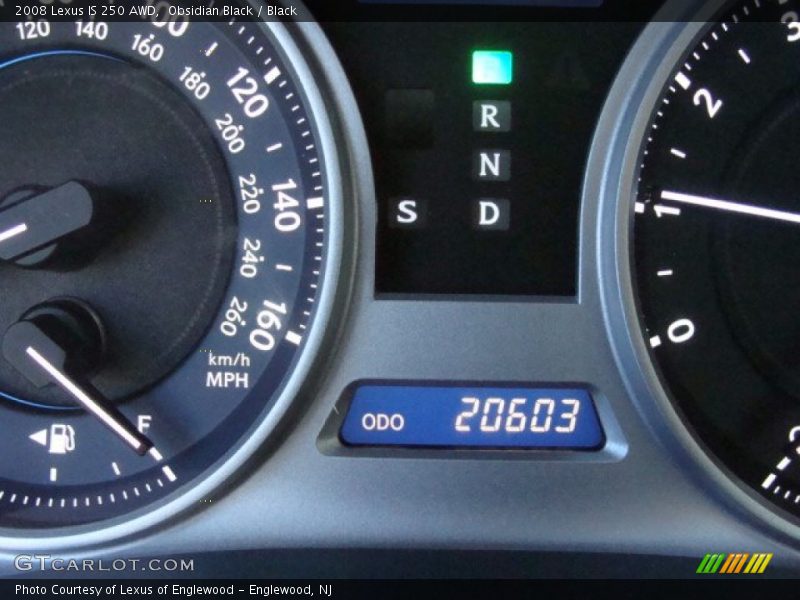 Obsidian Black / Black 2008 Lexus IS 250 AWD