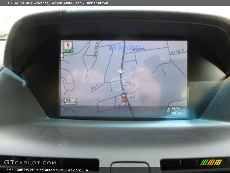 Aspen White Pearl / Umber Brown 2010 Acura MDX Advance