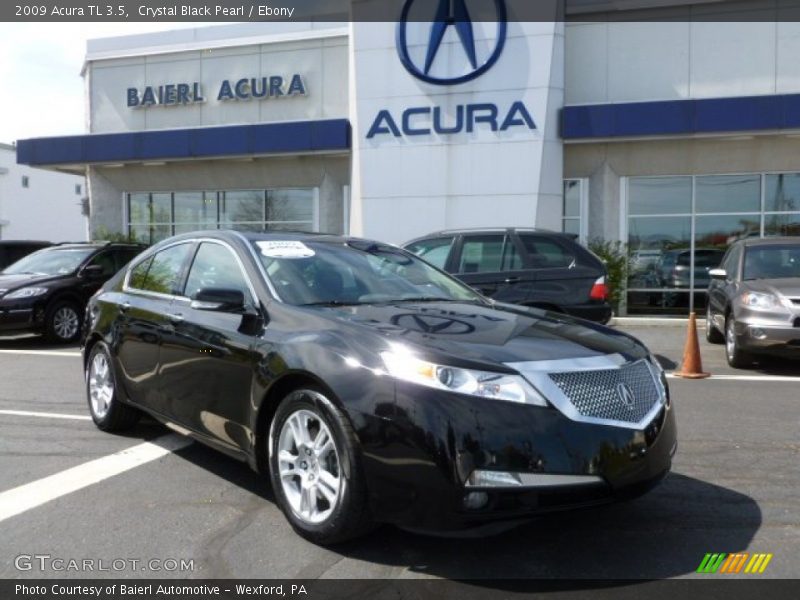 Crystal Black Pearl / Ebony 2009 Acura TL 3.5