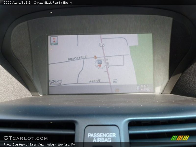 Crystal Black Pearl / Ebony 2009 Acura TL 3.5