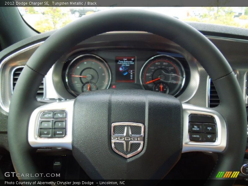 Tungsten Metallic / Black 2012 Dodge Charger SE