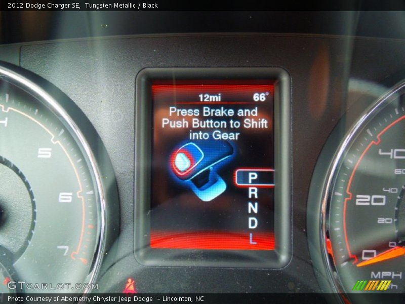 Tungsten Metallic / Black 2012 Dodge Charger SE