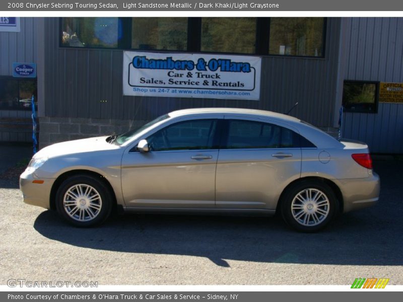 Light Sandstone Metallic / Dark Khaki/Light Graystone 2008 Chrysler Sebring Touring Sedan
