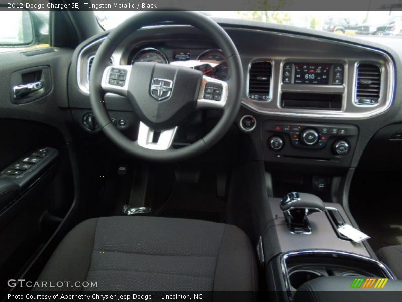 Tungsten Metallic / Black 2012 Dodge Charger SE