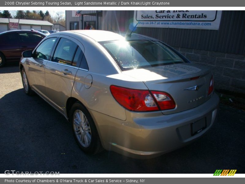Light Sandstone Metallic / Dark Khaki/Light Graystone 2008 Chrysler Sebring Touring Sedan