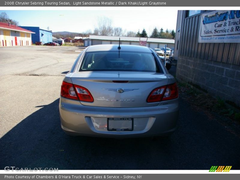 Light Sandstone Metallic / Dark Khaki/Light Graystone 2008 Chrysler Sebring Touring Sedan