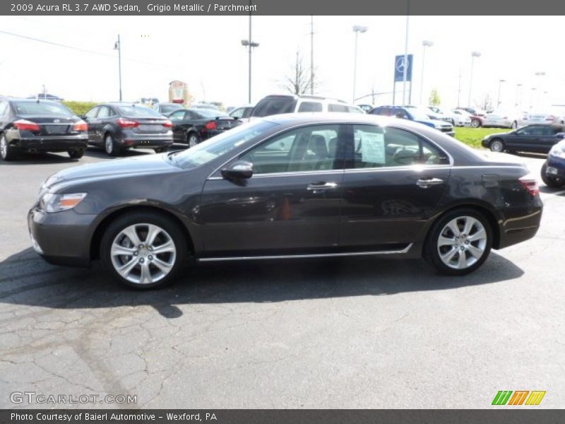 Grigio Metallic / Parchment 2009 Acura RL 3.7 AWD Sedan