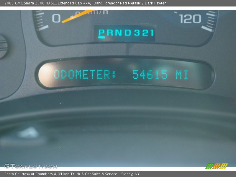 Dark Toreador Red Metallic / Dark Pewter 2003 GMC Sierra 2500HD SLE Extended Cab 4x4
