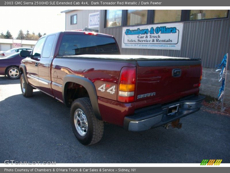 Dark Toreador Red Metallic / Dark Pewter 2003 GMC Sierra 2500HD SLE Extended Cab 4x4