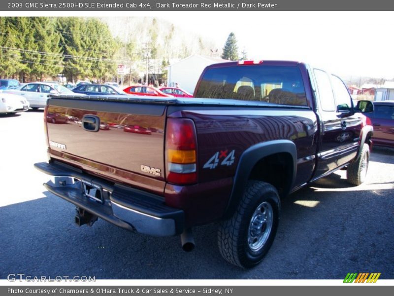 Dark Toreador Red Metallic / Dark Pewter 2003 GMC Sierra 2500HD SLE Extended Cab 4x4