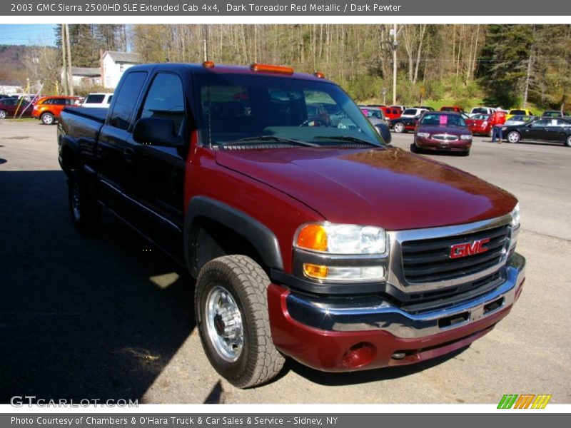 Dark Toreador Red Metallic / Dark Pewter 2003 GMC Sierra 2500HD SLE Extended Cab 4x4