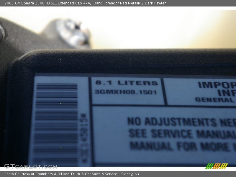 Dark Toreador Red Metallic / Dark Pewter 2003 GMC Sierra 2500HD SLE Extended Cab 4x4
