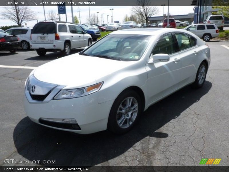 White Diamond Pearl / Parchment 2009 Acura TL 3.5