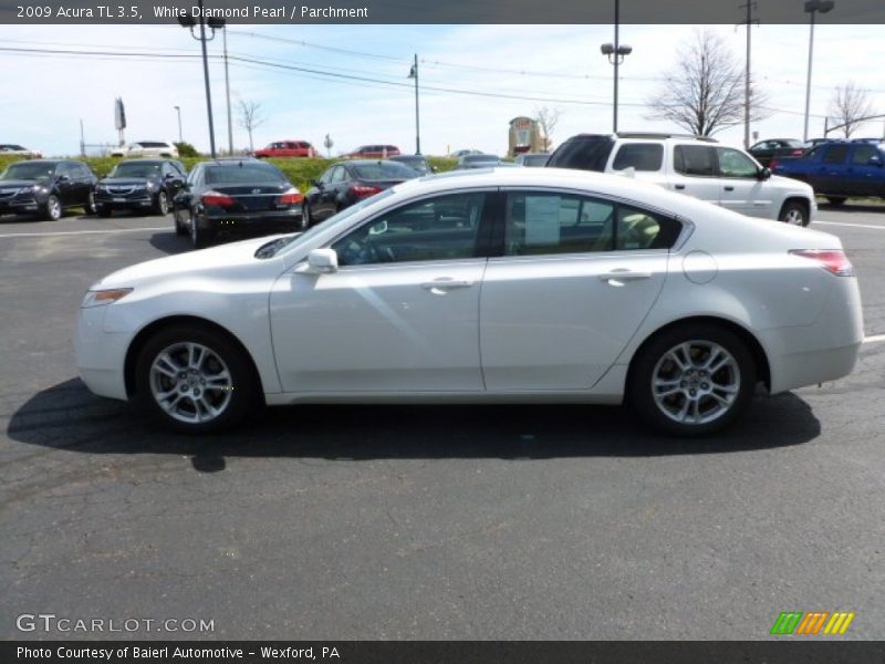 White Diamond Pearl / Parchment 2009 Acura TL 3.5