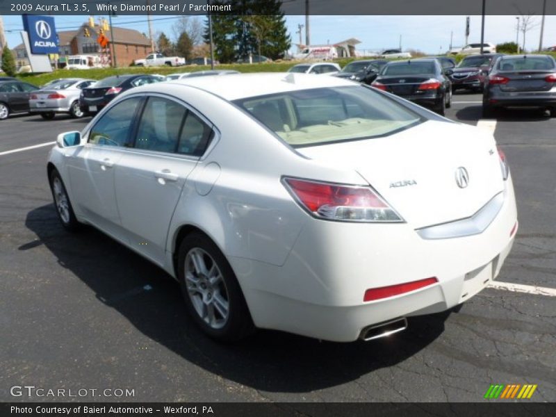 White Diamond Pearl / Parchment 2009 Acura TL 3.5