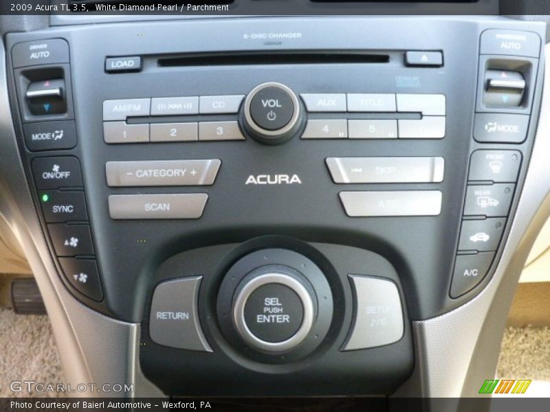 White Diamond Pearl / Parchment 2009 Acura TL 3.5