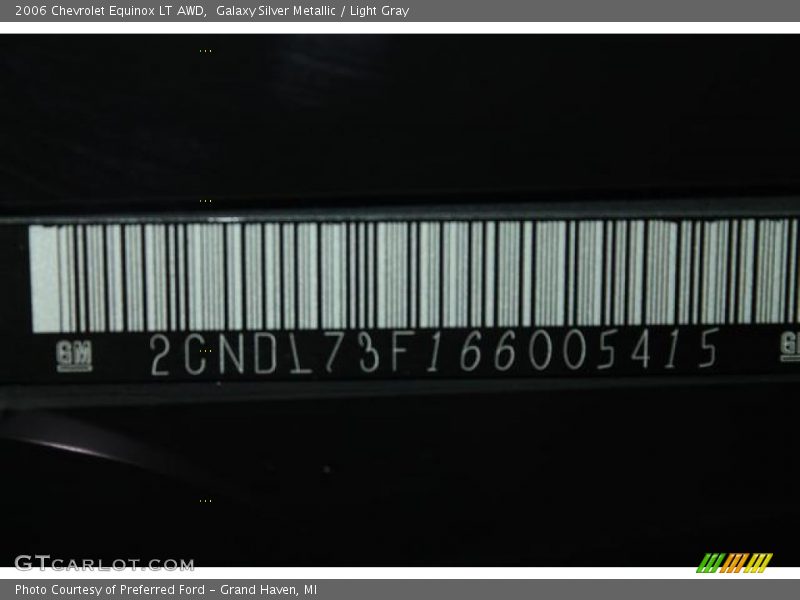 Galaxy Silver Metallic / Light Gray 2006 Chevrolet Equinox LT AWD