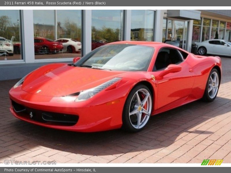 Front 3/4 View of 2011 458 Italia