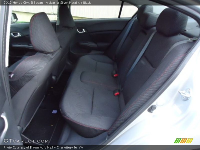 Rear Seat of 2012 Civic Si Sedan