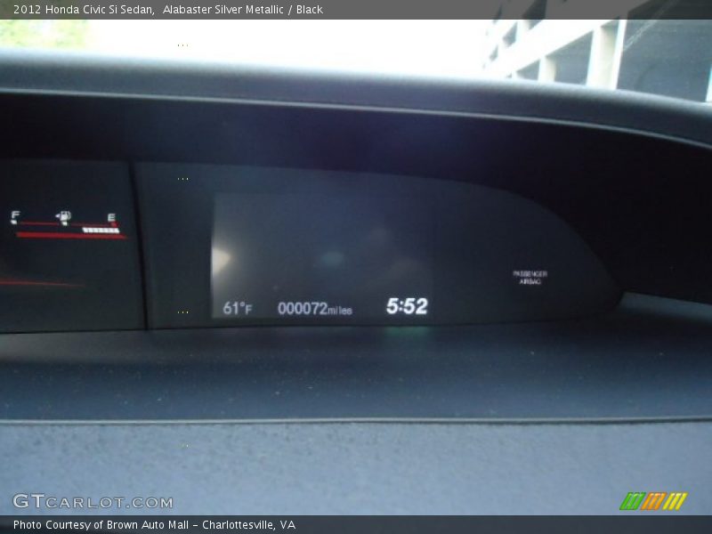 Alabaster Silver Metallic / Black 2012 Honda Civic Si Sedan