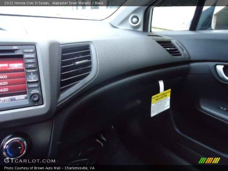 Alabaster Silver Metallic / Black 2012 Honda Civic Si Sedan
