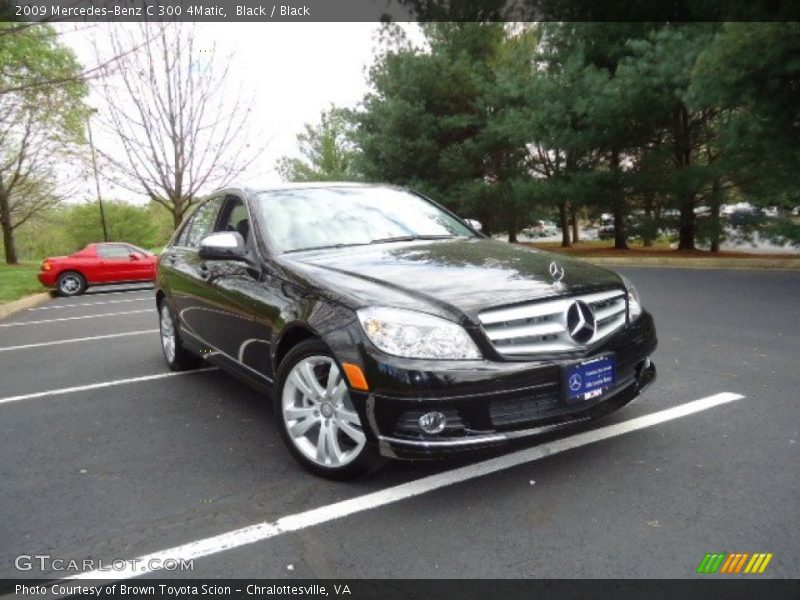Black / Black 2009 Mercedes-Benz C 300 4Matic