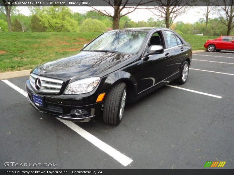 Black / Black 2009 Mercedes-Benz C 300 4Matic