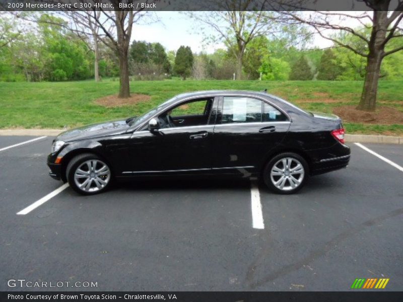 Black / Black 2009 Mercedes-Benz C 300 4Matic