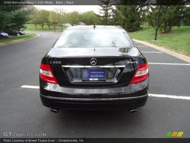 Black / Black 2009 Mercedes-Benz C 300 4Matic