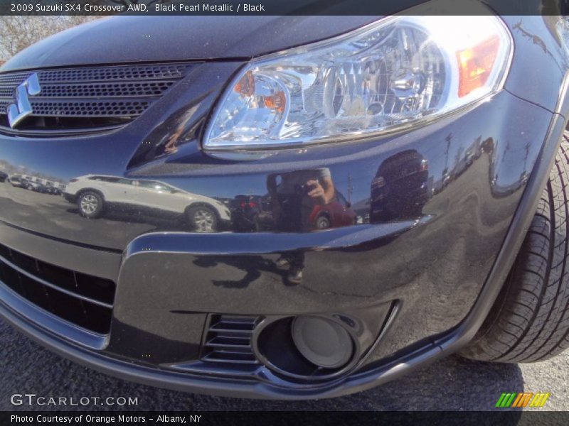 Black Pearl Metallic / Black 2009 Suzuki SX4 Crossover AWD