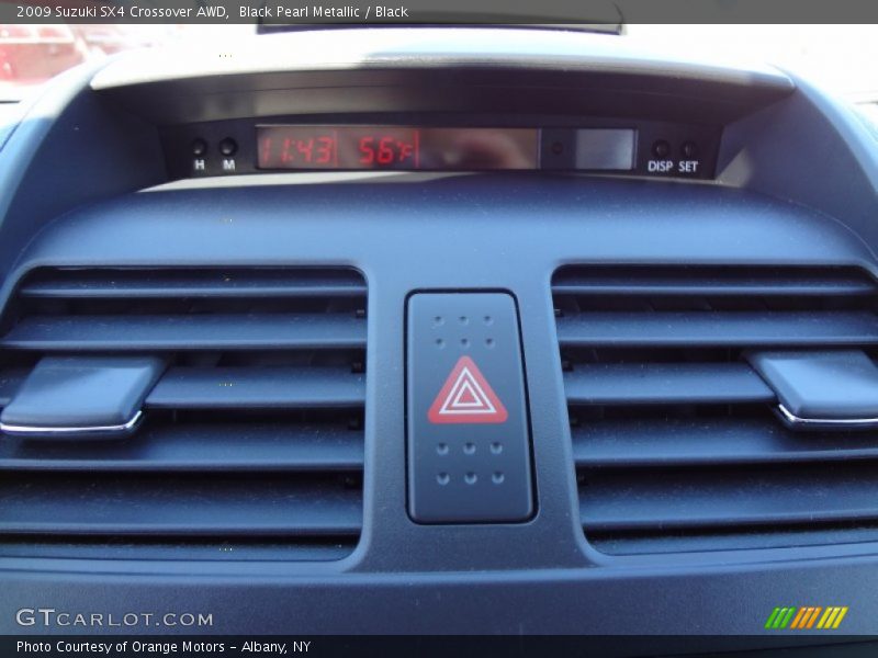 Black Pearl Metallic / Black 2009 Suzuki SX4 Crossover AWD