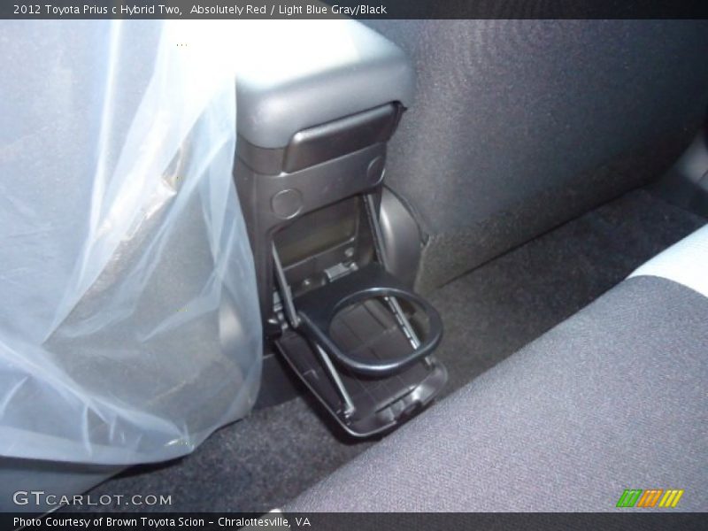 Absolutely Red / Light Blue Gray/Black 2012 Toyota Prius c Hybrid Two