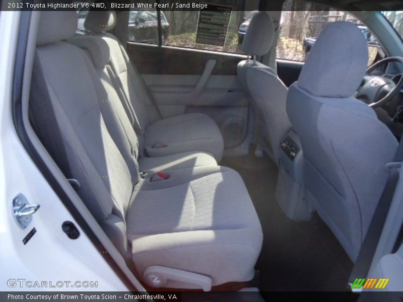 Blizzard White Pearl / Sand Beige 2012 Toyota Highlander V6 4WD