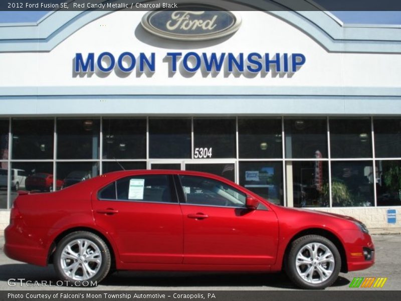 Red Candy Metallic / Charcoal Black 2012 Ford Fusion SE
