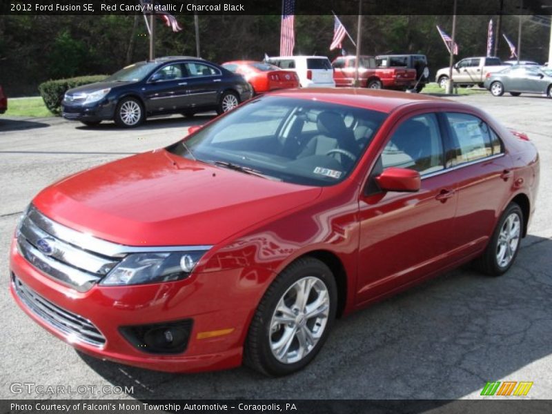 Red Candy Metallic / Charcoal Black 2012 Ford Fusion SE