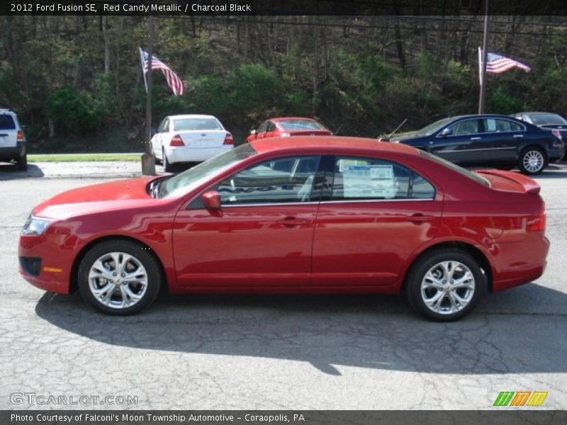 Red Candy Metallic / Charcoal Black 2012 Ford Fusion SE