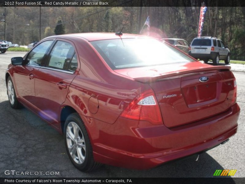Red Candy Metallic / Charcoal Black 2012 Ford Fusion SE