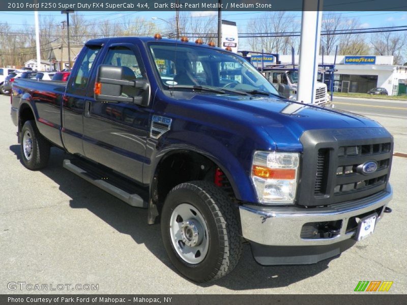 Dark Blue Pearl Metallic / Medium Stone 2010 Ford F250 Super Duty FX4 SuperCab 4x4