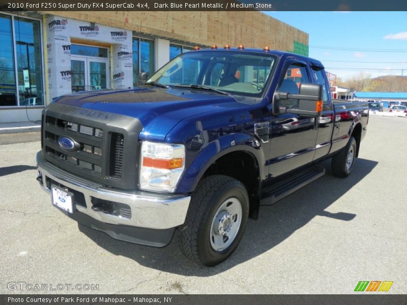 Dark Blue Pearl Metallic / Medium Stone 2010 Ford F250 Super Duty FX4 SuperCab 4x4