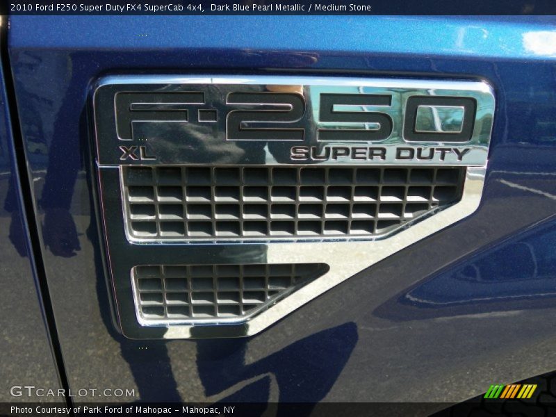 Dark Blue Pearl Metallic / Medium Stone 2010 Ford F250 Super Duty FX4 SuperCab 4x4