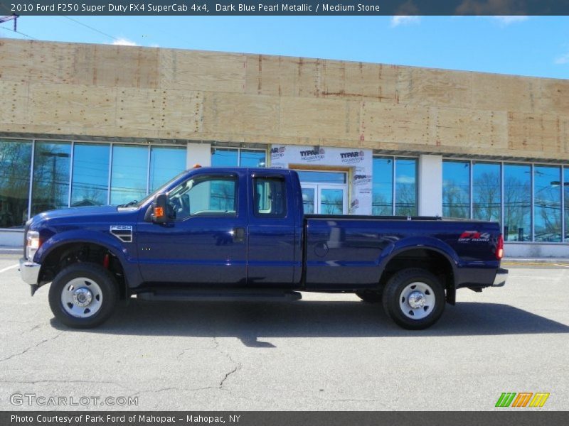Dark Blue Pearl Metallic / Medium Stone 2010 Ford F250 Super Duty FX4 SuperCab 4x4