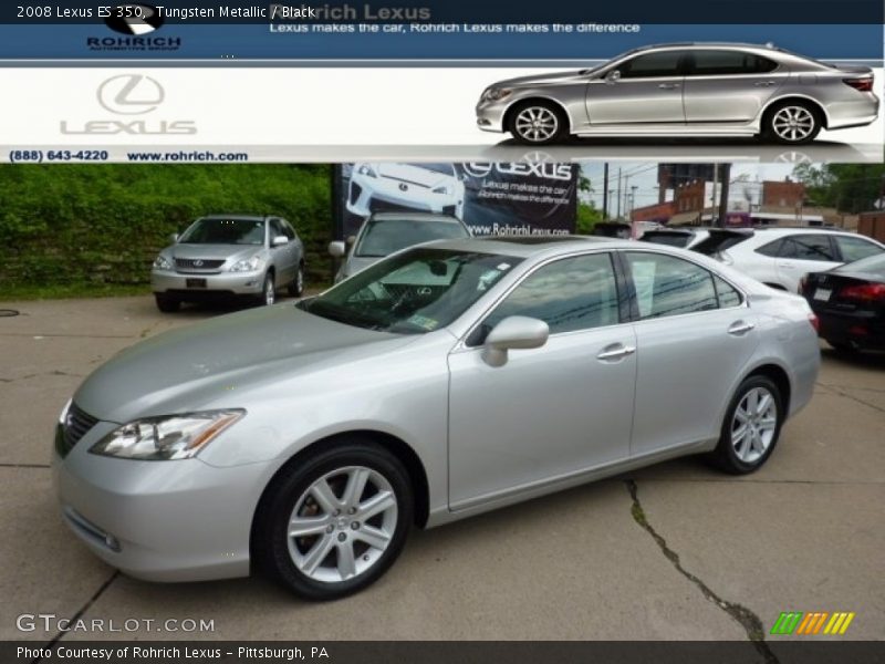 Tungsten Metallic / Black 2008 Lexus ES 350