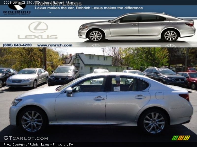 Liquid Platinum / Flaxen 2013 Lexus GS 350 AWD