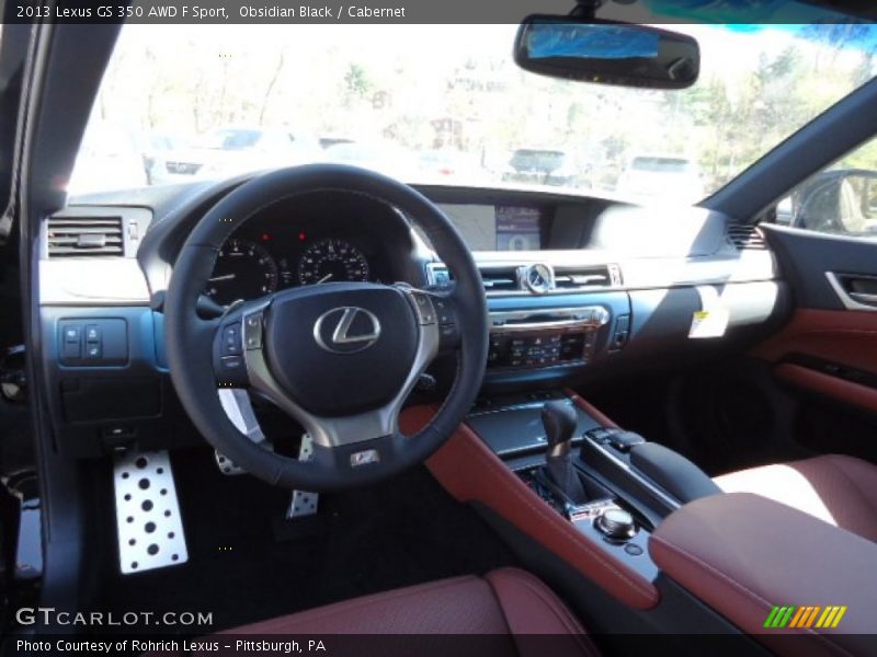 Obsidian Black / Cabernet 2013 Lexus GS 350 AWD F Sport