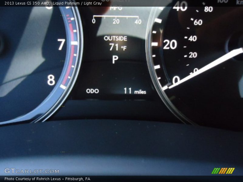 Liquid Platinum / Light Gray 2013 Lexus GS 350 AWD