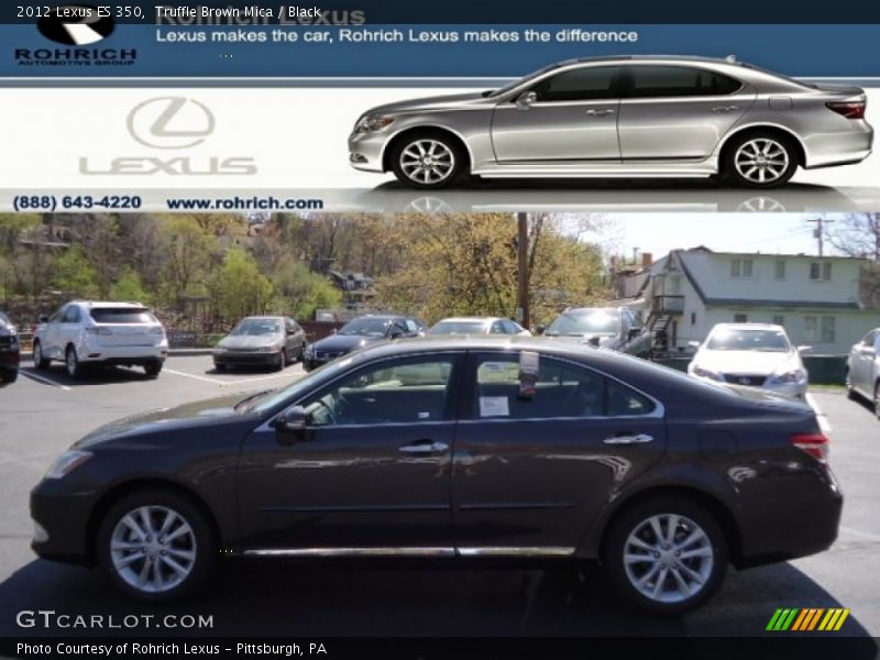 Truffle Brown Mica / Black 2012 Lexus ES 350