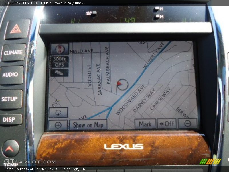 Truffle Brown Mica / Black 2012 Lexus ES 350