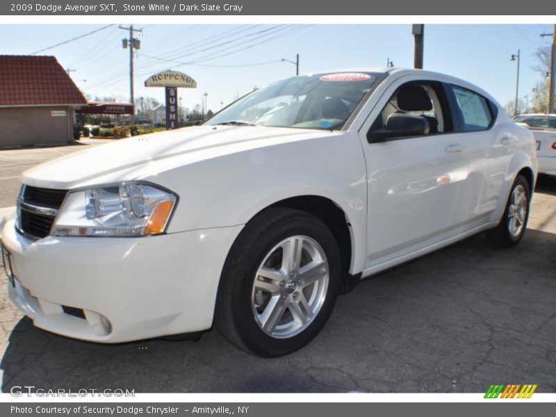 Stone White / Dark Slate Gray 2009 Dodge Avenger SXT