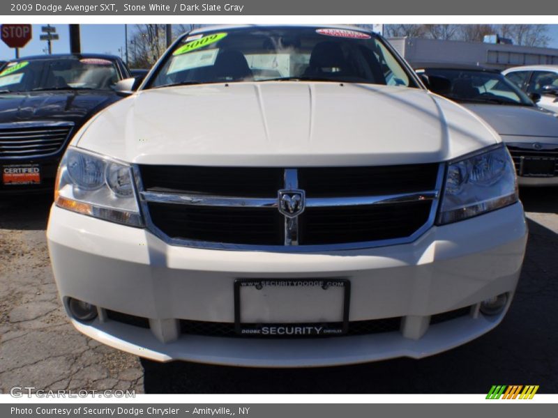 Stone White / Dark Slate Gray 2009 Dodge Avenger SXT