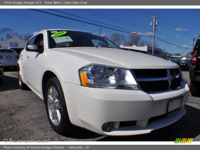 Stone White / Dark Slate Gray 2009 Dodge Avenger SXT